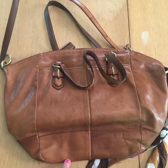 Brown leather Coach bag - Picture 5 of 5